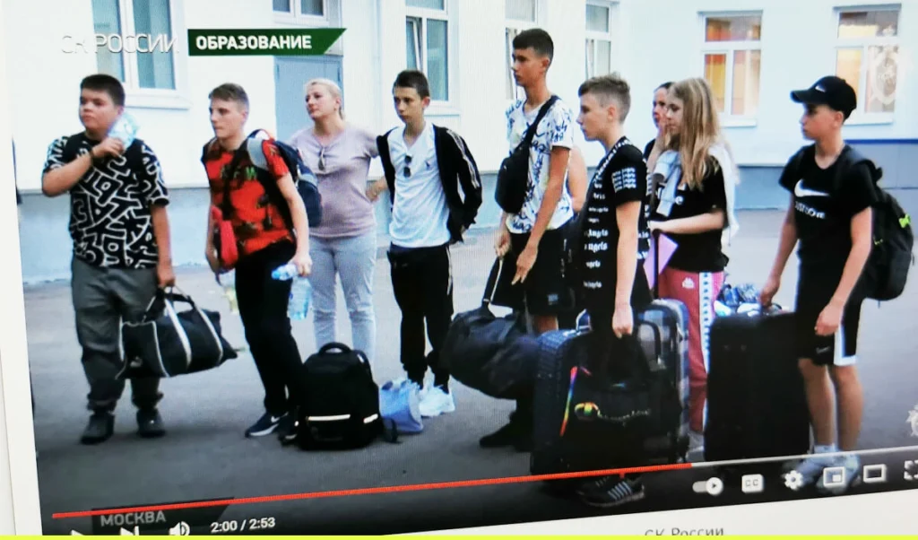 Children from the Donetsk region coming to the Moscow Cadet Corps of the Investigative Committee