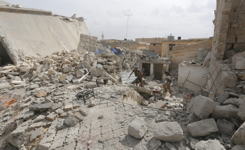 Разрушения в Алеппо, Сирия