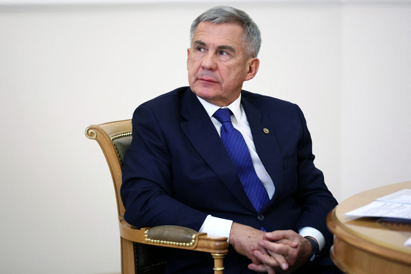 Глава Республики Татарстан Рустам Минниханов принимает участие во встречи с Владимиром Путиным в Казани