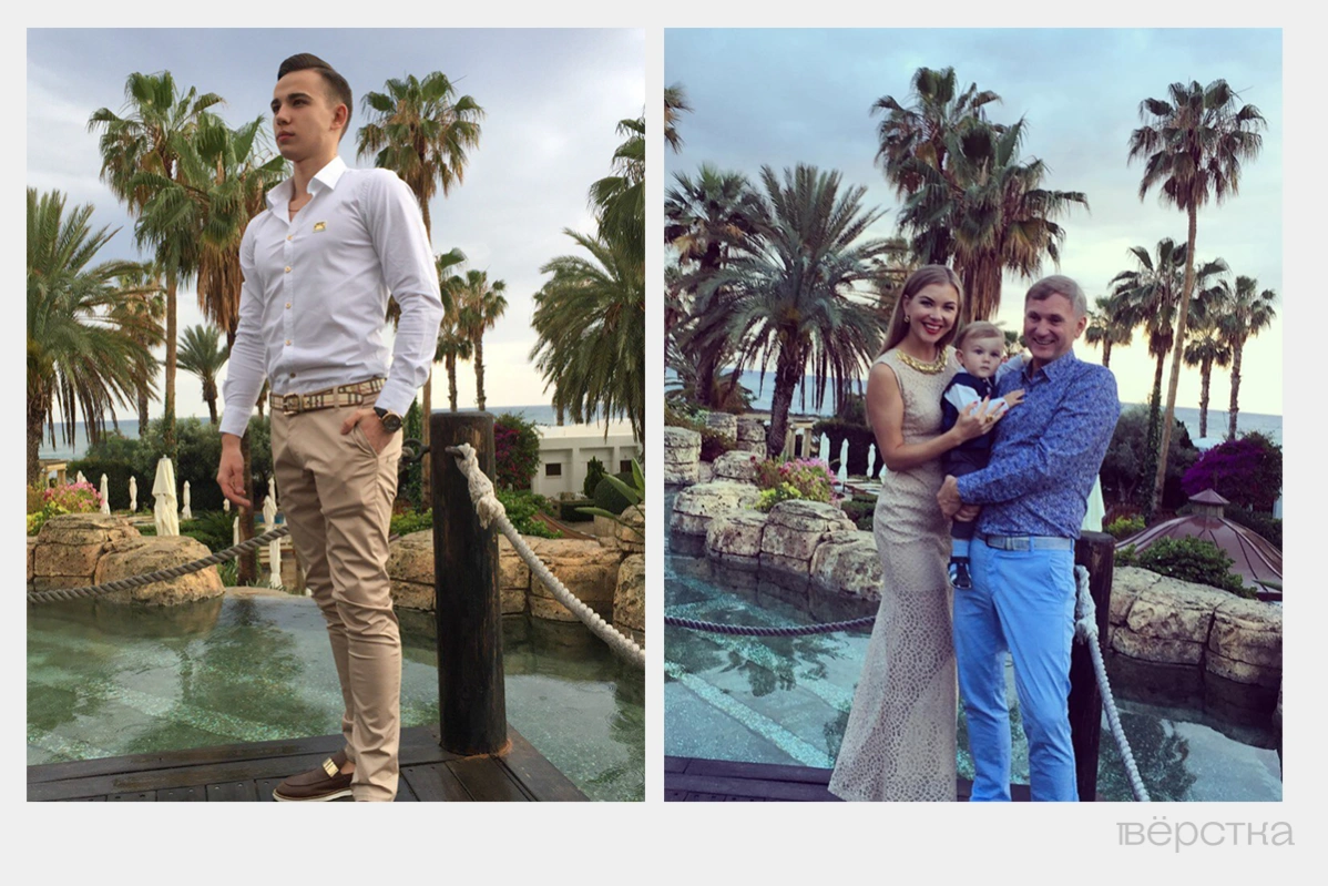 Светлана Комолова, Игорь Комолов, а также Даниил Ромашов на Кипре