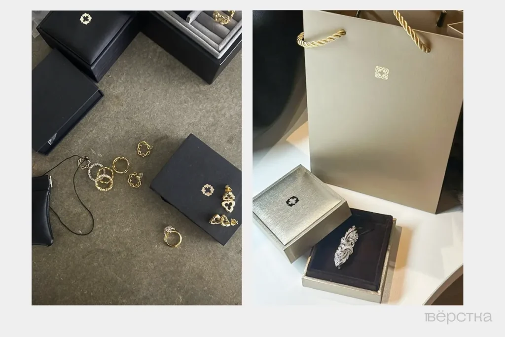 Cкрины сториз с&nbsp;украшениями из&nbsp;инстаграма Елизаветы Бут.