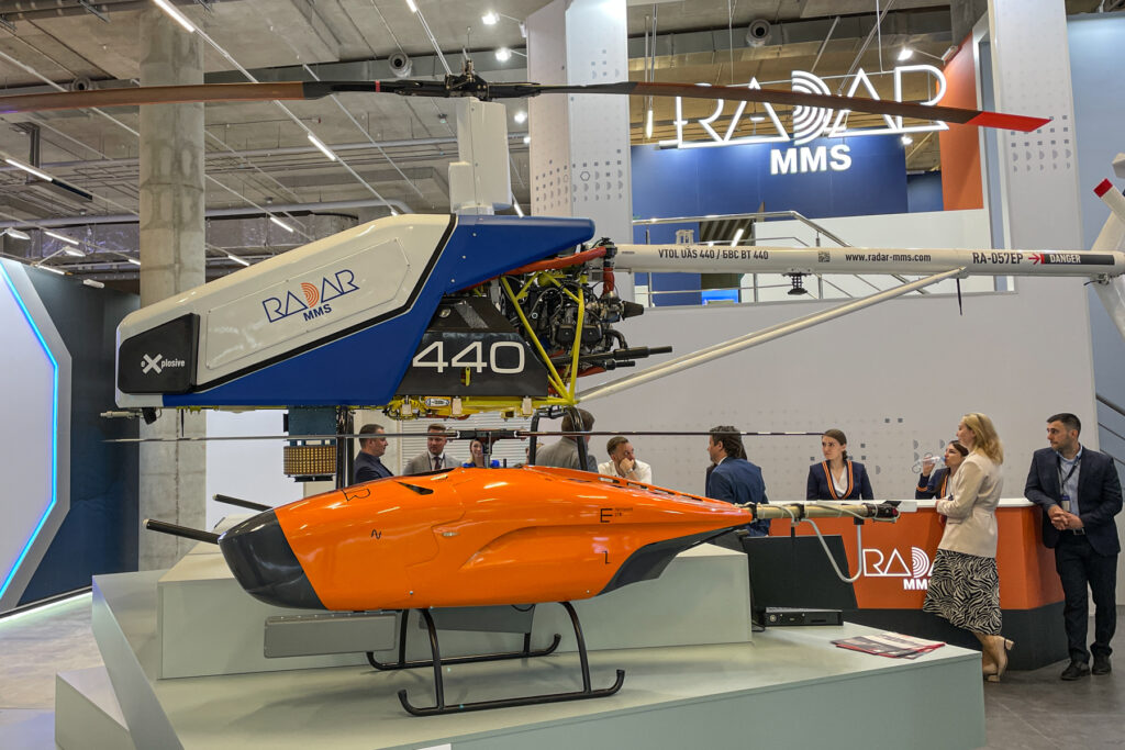 A&nbsp;helicopter-type UAV from Radar MMS (St. Petersburg) at&nbsp;the Army Forum in&nbsp;Moscow