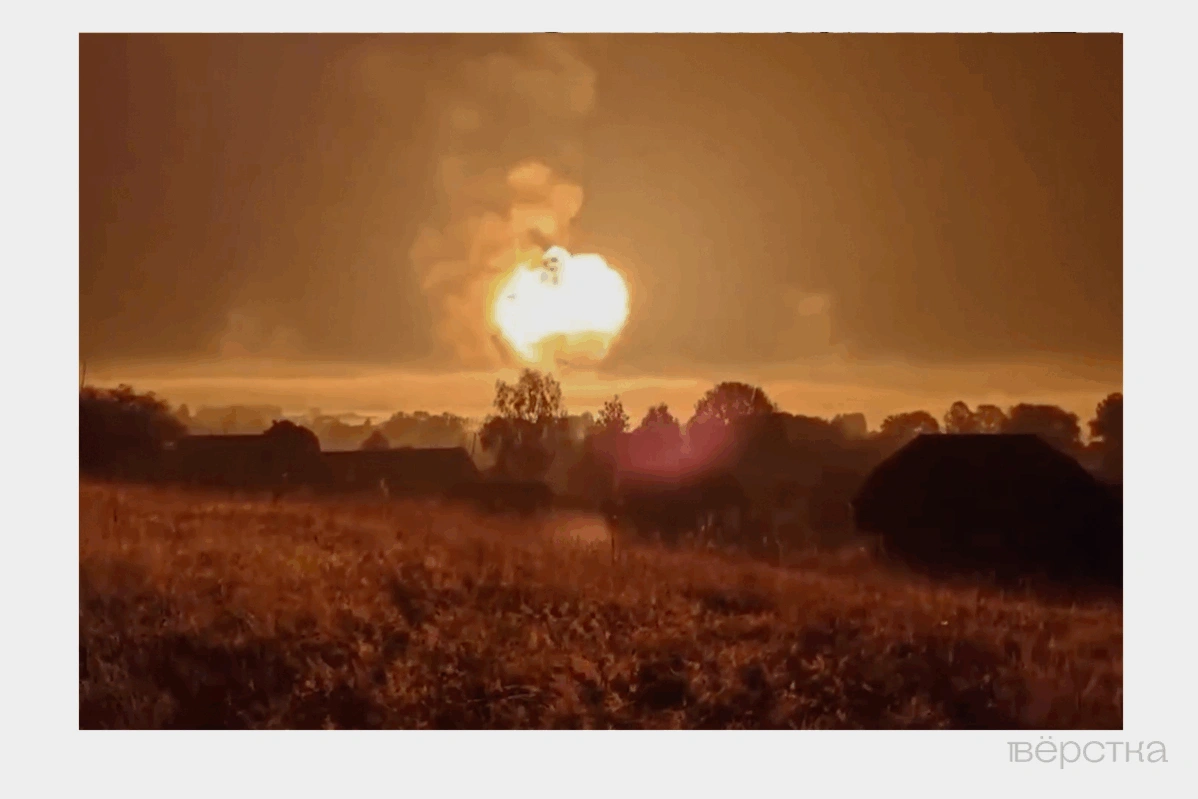 Взрыв склада с&nbsp;ракетами для комплекса С-300&nbsp;в&nbsp;Торопце, Тверская область, после атаки украинским БПЛА